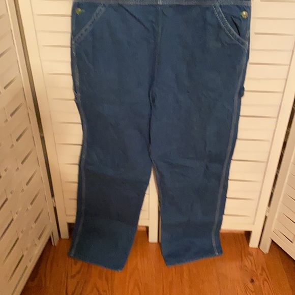 Vintage Lady Liberty denim bib overalls - Picture 3 of 6